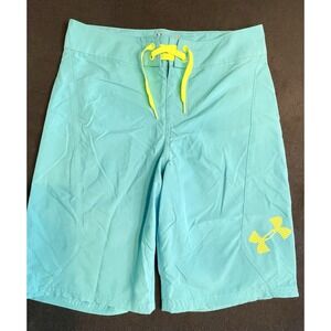 Under Armour Boys Size 28 Shorebreak Board Shorts Meridian Blue Swim Bottoms
